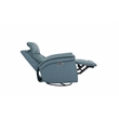 Parker Living Carnegie Leather Power Cordless Swivel Glider Recliner in Blue