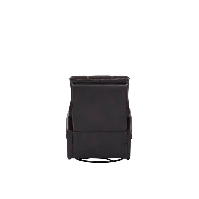 Parker Living Carnegie Leather Power Cordless Swivel Glider Recliner in Coffee