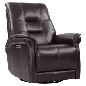 parker living carnegie leather power cordless swivel glider recliner