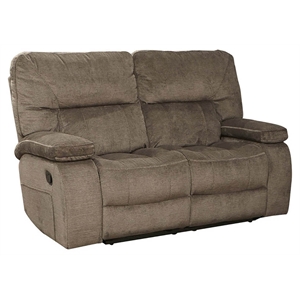 Parker Living Chapman Transitional Polyester Manual Loveseat in Kona Brown
