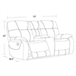Parker Living Cooper Transitional Polyester Console Loveseat in Shadow Brown