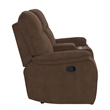 Parker Living Cooper Transitional Polyester Console Loveseat in Shadow Brown