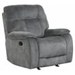 Parker Living Cooper Transitional Polyester Manual Recliner in Shadow Gray