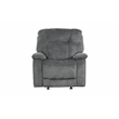 Parker Living Cooper Transitional Polyester Manual Recliner in Shadow Gray