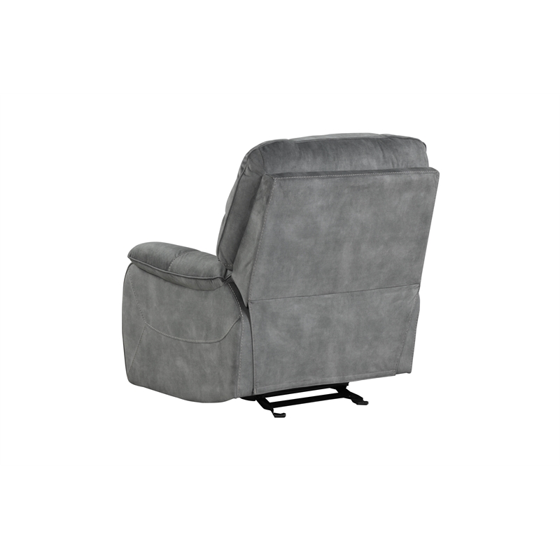 Parker Living Cooper Transitional Polyester Manual Recliner in Shadow Gray