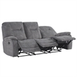 Parker Living Cooper Polyester Manual Triple Reclining Sofa in Shadow Gray
