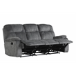 Parker Living Cooper Polyester Manual Triple Reclining Sofa in Shadow Gray
