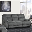 Parker Living Cooper Polyester Manual Triple Reclining Sofa in Shadow Gray