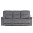 Parker Living Cooper Polyester Manual Triple Reclining Sofa in Shadow Gray