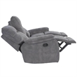 Parker Living Cooper Polyester Manual Triple Reclining Sofa in Shadow Gray