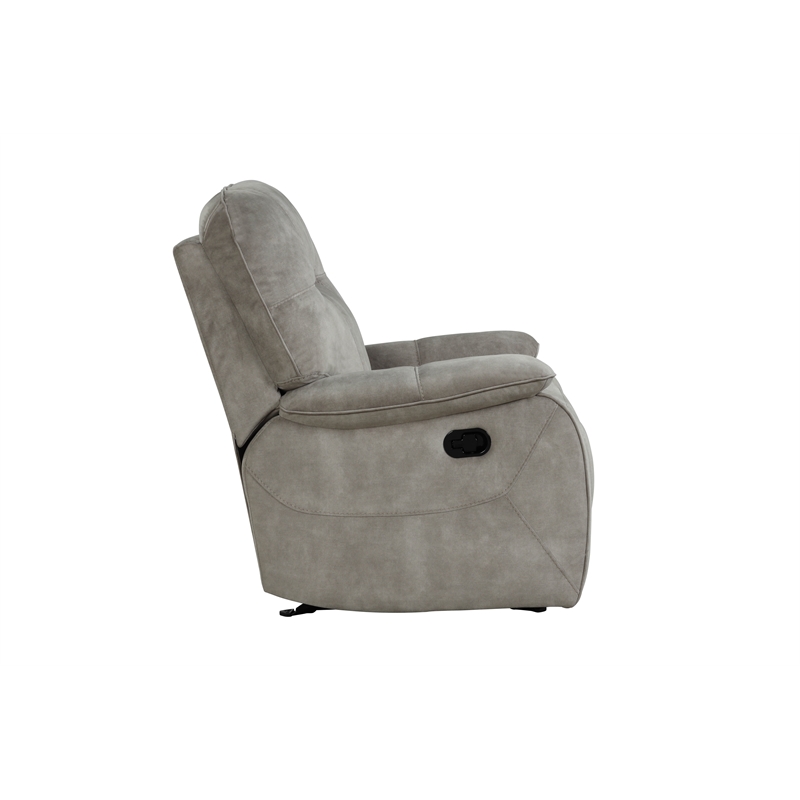 Parker Living Cooper Transitional Polyester Glider Recliner in Shadow Natural