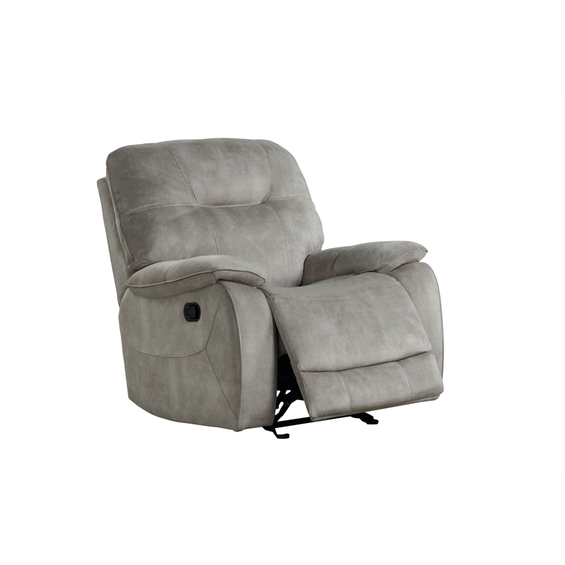 Parker Living Cooper Transitional Polyester Glider Recliner in Shadow Natural