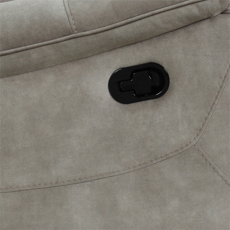 Parker Living Cooper Transitional Polyester Glider Recliner in Shadow Natural