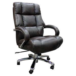Parker Living 50&quot Transitional Polyester/PU Heavy Duty Desk Chair in Coffee