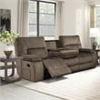 Parker Living Chapman Polyester Manual Drop Down Console Sofa in Kona Brown