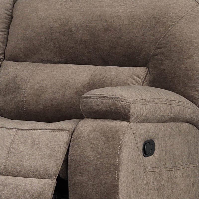Parker Living Chapman Polyester Manual Drop Down Console Sofa in Kona Brown