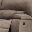 Parker Living Chapman Polyester Manual Drop Down Console Sofa in Kona Brown