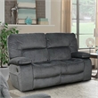 Parker Living Chapman Transitional Polyester Manual Loveseat in Polo Gray