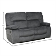 Parker Living Chapman Transitional Polyester Manual Loveseat in Polo Gray