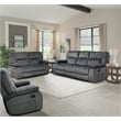 Parker Living Chapman Polyester Manual Triple Reclining Sofa in Polo Gray