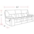Parker Living Chapman Polyester Manual Triple Reclining Sofa in Polo Gray