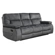 Parker Living Chapman Polyester Manual Triple Reclining Sofa in Polo Gray
