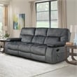 Parker Living Chapman Polyester Manual Triple Reclining Sofa in Polo Gray