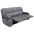 Parker Living Chapman Polyester Manual Triple Reclining Sofa in Polo Gray