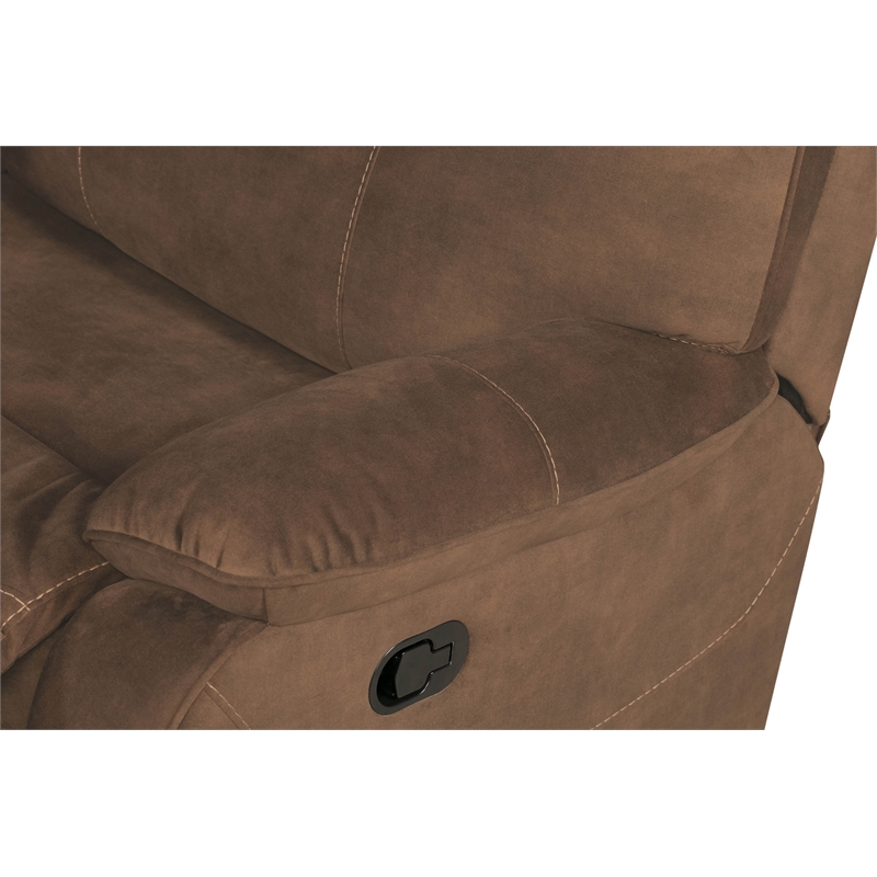 Parker Living Cooper Transitional Polyester Manual Recliner in Shadow Brown