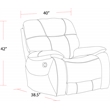 Parker Living Cooper Transitional Polyester Manual Recliner in Shadow Brown