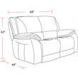 Parker Living Vail Transitional Leather Power Loveseat in Burnt Sienna