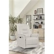 Parker Living Carnegie Leather Power Cordless Swivel Glider Recliner in Ivory