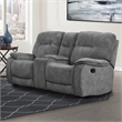 Parker Living Cooper Polyester Manual Console Loveseat in Shadow Gray