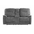 Parker Living Cooper Polyester Manual Console Loveseat in Shadow Gray