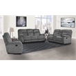 Parker Living Cooper Polyester Manual Console Loveseat in Shadow Gray