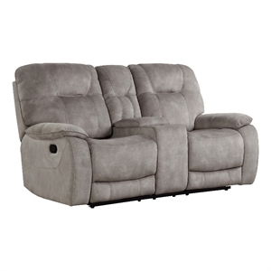 parker living cooper polyester manual console loveseat in shadow tan