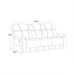 Parker Living Cooper Polyester Manual Triple Reclining Sofa in Shadow Natural