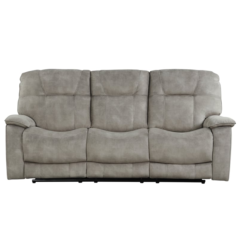 Parker Living Cooper Polyester Manual Triple Reclining Sofa in Shadow Natural