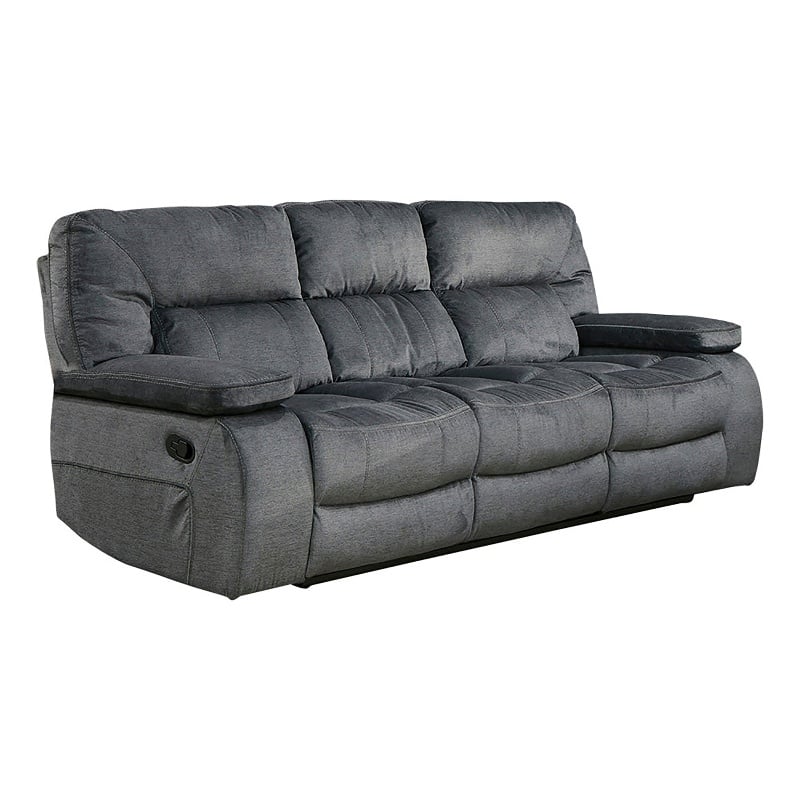 Transitional 3 Piece Set Chapman Manual Reclining Collection Polo Gray