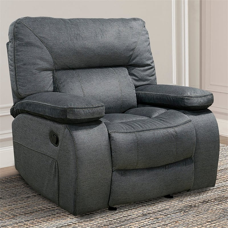 Transitional 3 Piece Set Chapman Manual Reclining Collection Polo Gray