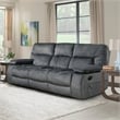 Transitional 3 Piece Set Chapman Manual Reclining Collection Polo Gray