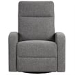 Parker Living Leather Power Swivel Glider Recliner in Gray Finish