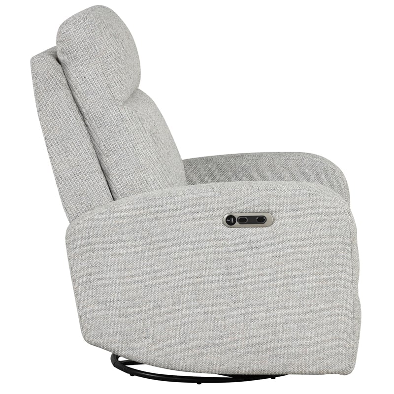 Parker Living Fabric Power Swivel Glider Recliner in Beige Finish