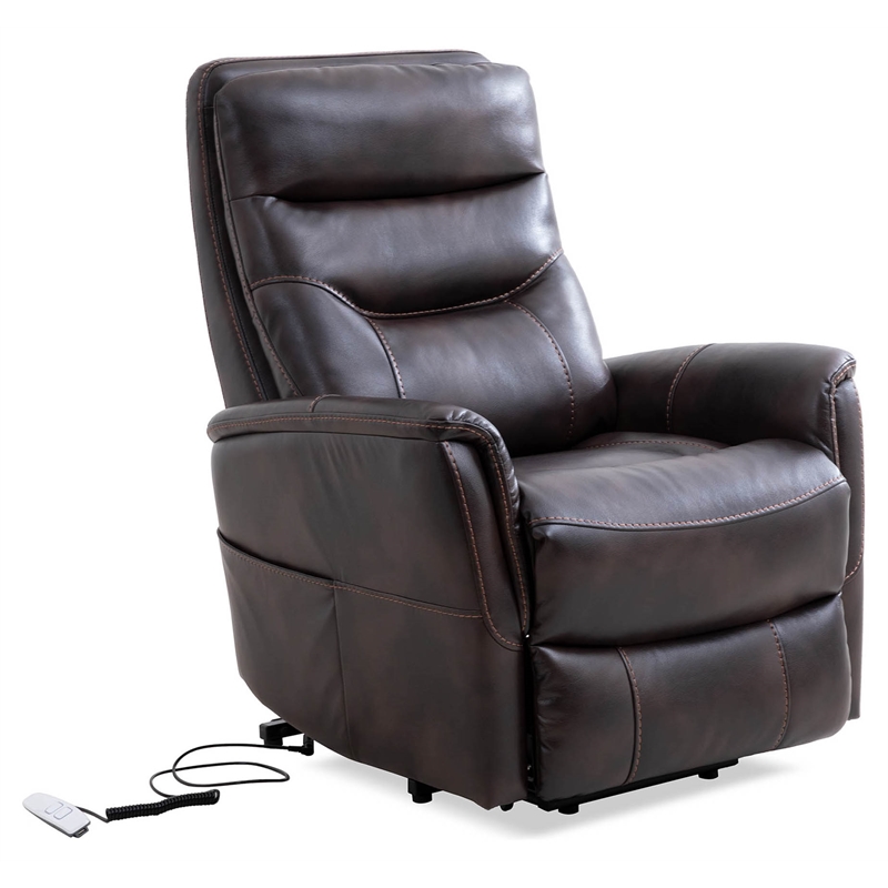 Parker Living Power Lift Recliner w/Articulating Headrest in Truffle Brown