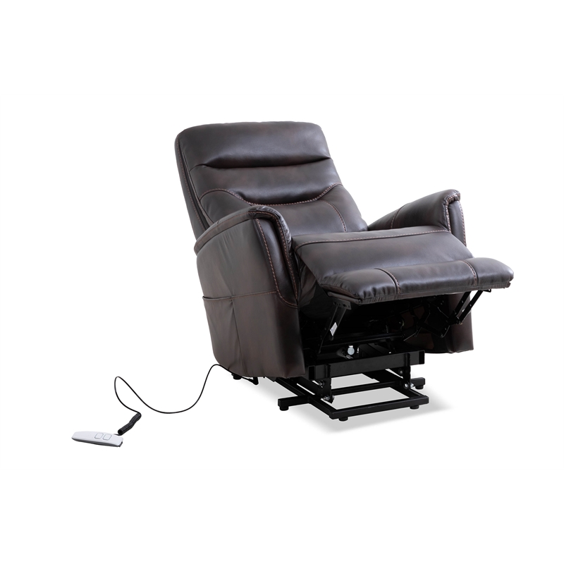 Parker Living Power Lift Recliner w/Articulating Headrest in Truffle Brown