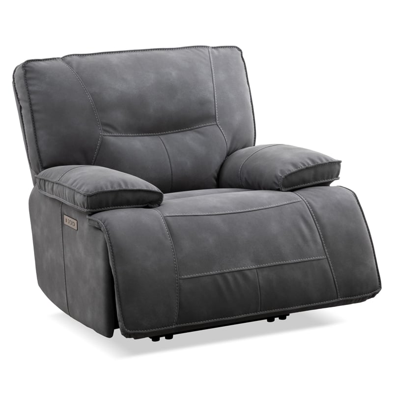 Parker Living Gladiator - Cobalt Power Fabric Zero Gravity Recliner in Charcoal
