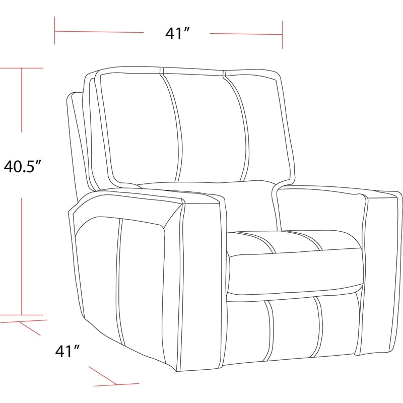 Parker Living Rockford Leather Power Recliner in Verona Saddle Brown