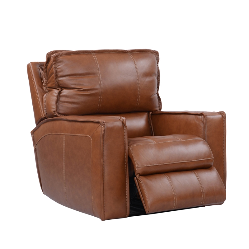 Parker Living Rockford Leather Power Recliner in Verona Saddle Brown
