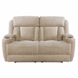 Parker Living Dalton Lucky Fawn Fabric Power Loveseat in Fossil Beige