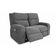 Parker Living Polaris Fabric Power Loveseat in Bizmark Gray Finish